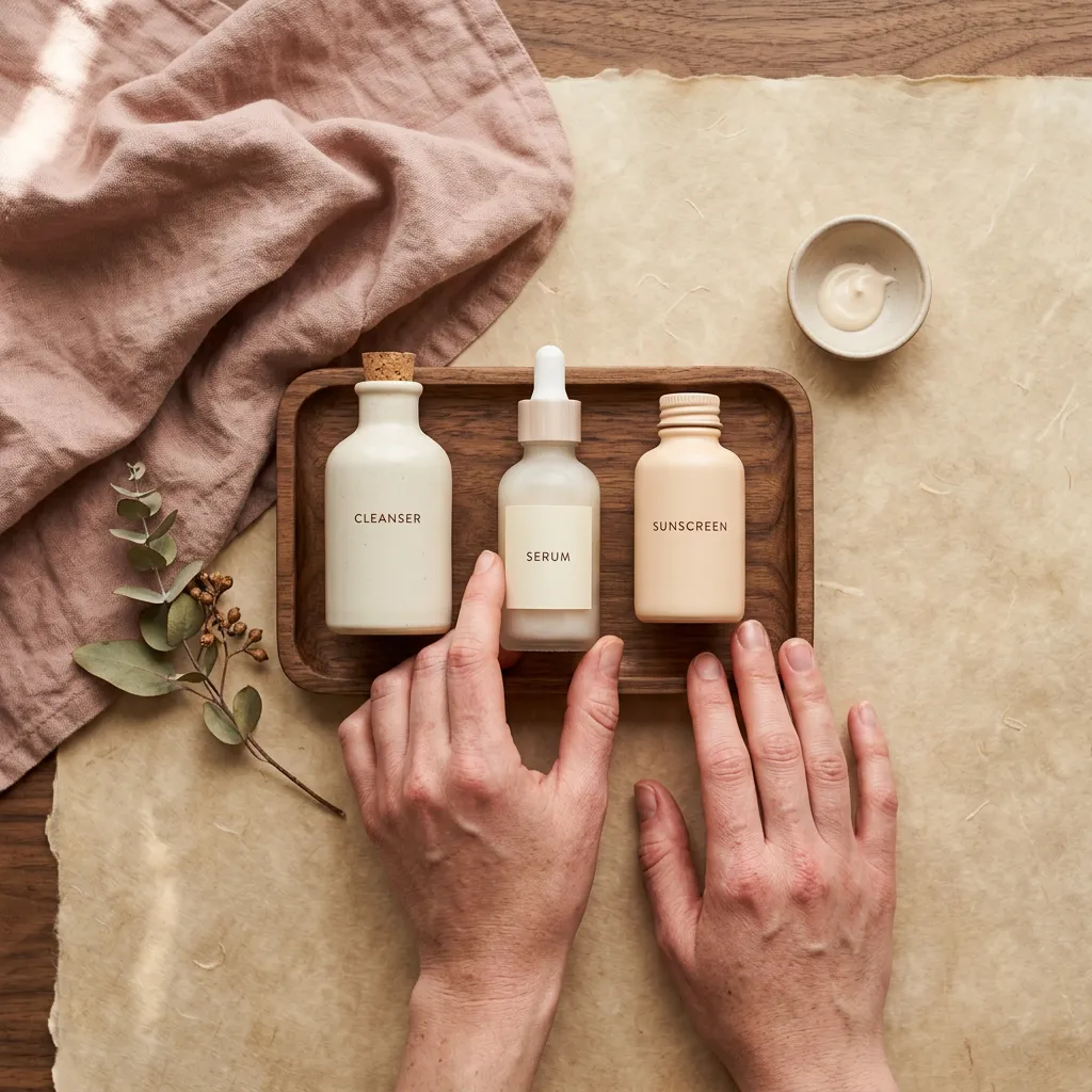 Post-chemical-peel skincare routine — gentle cleanser, hydrating serum and mineral SPF to protect and extend chemical peel results